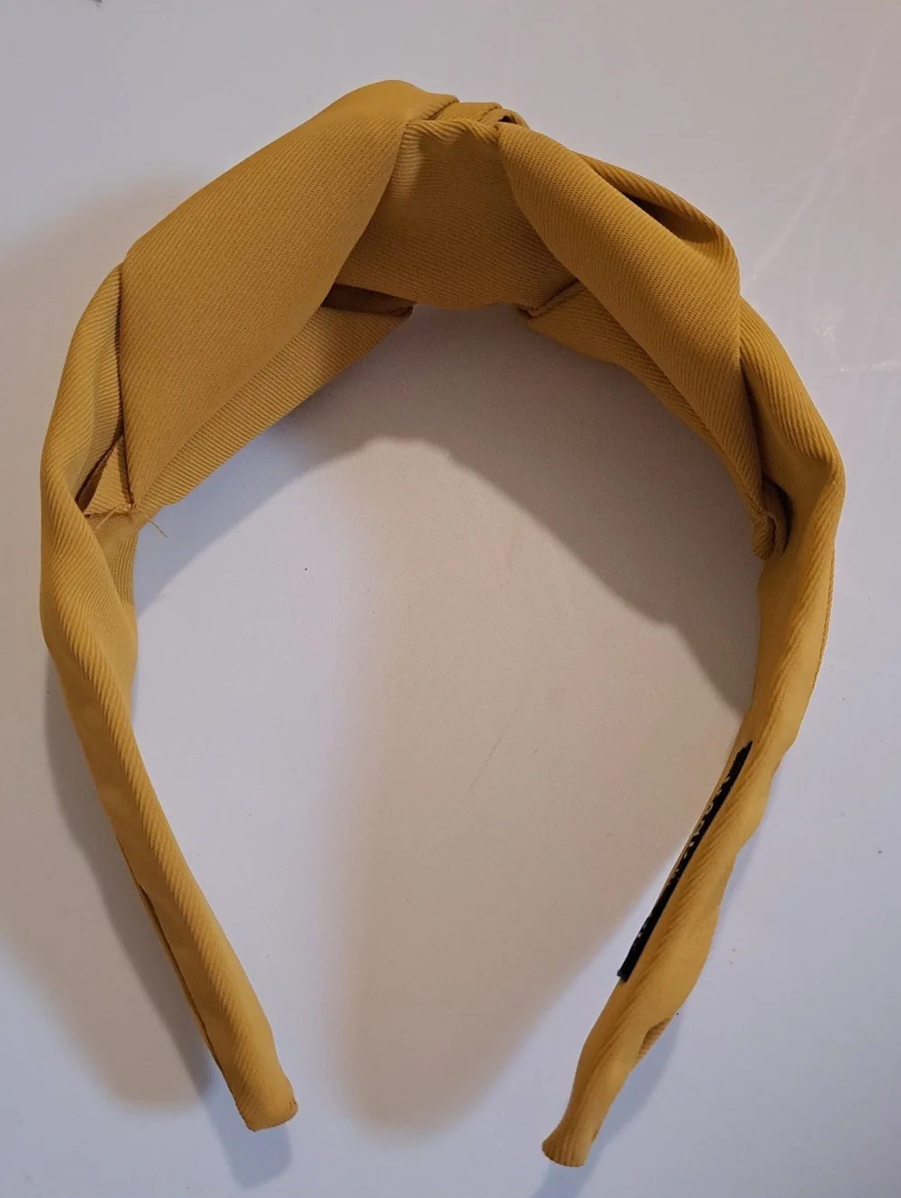 Hand Made Dark Yellow Wide Knot Headband